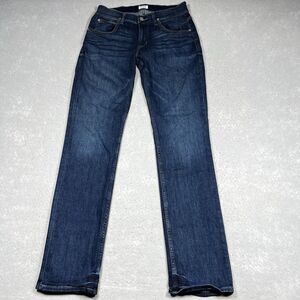 Hudson Jeans Womens Size 31 Blue Cotton Zip Straight Leg Denim Jeans Pockets
